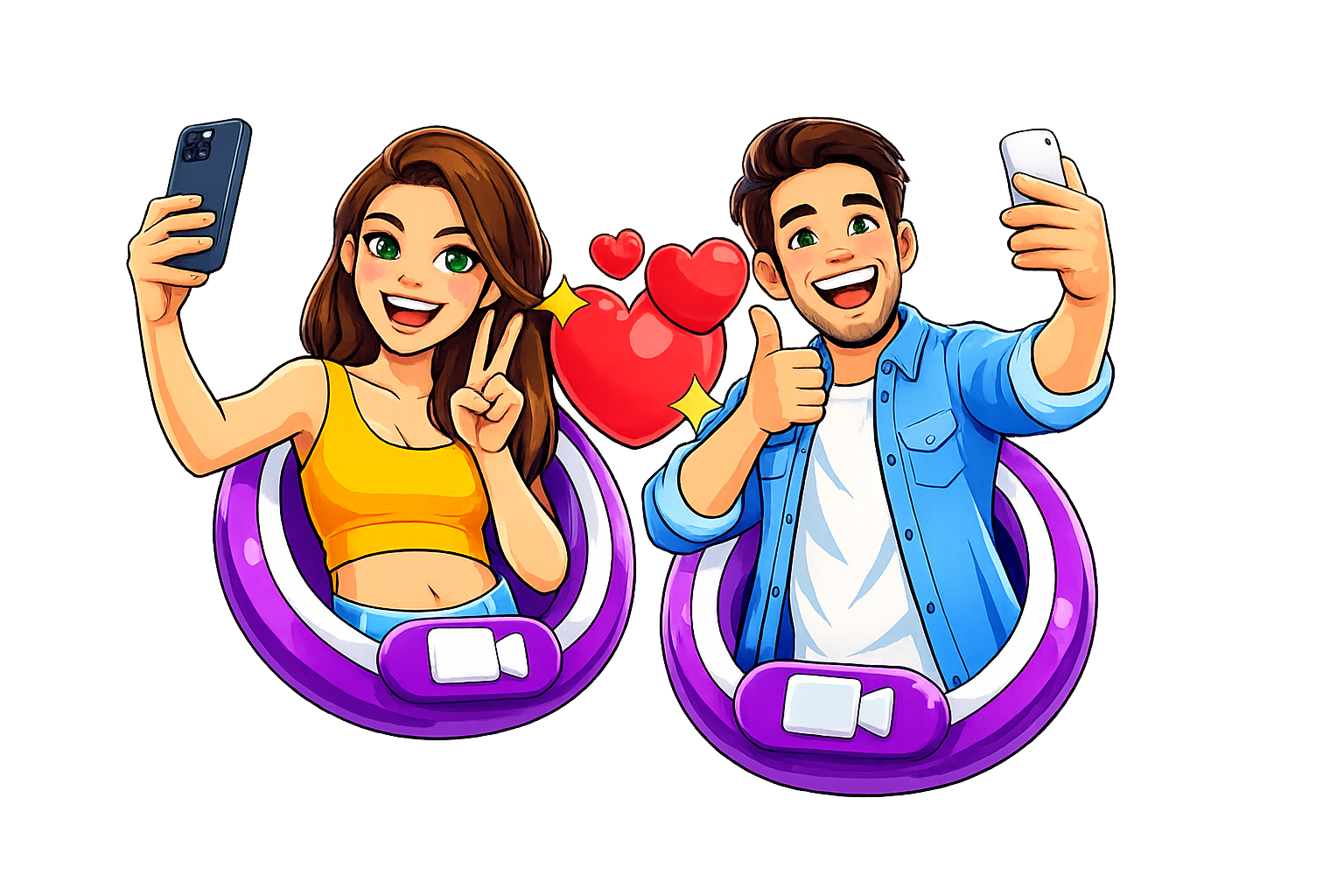 Happy users connecting